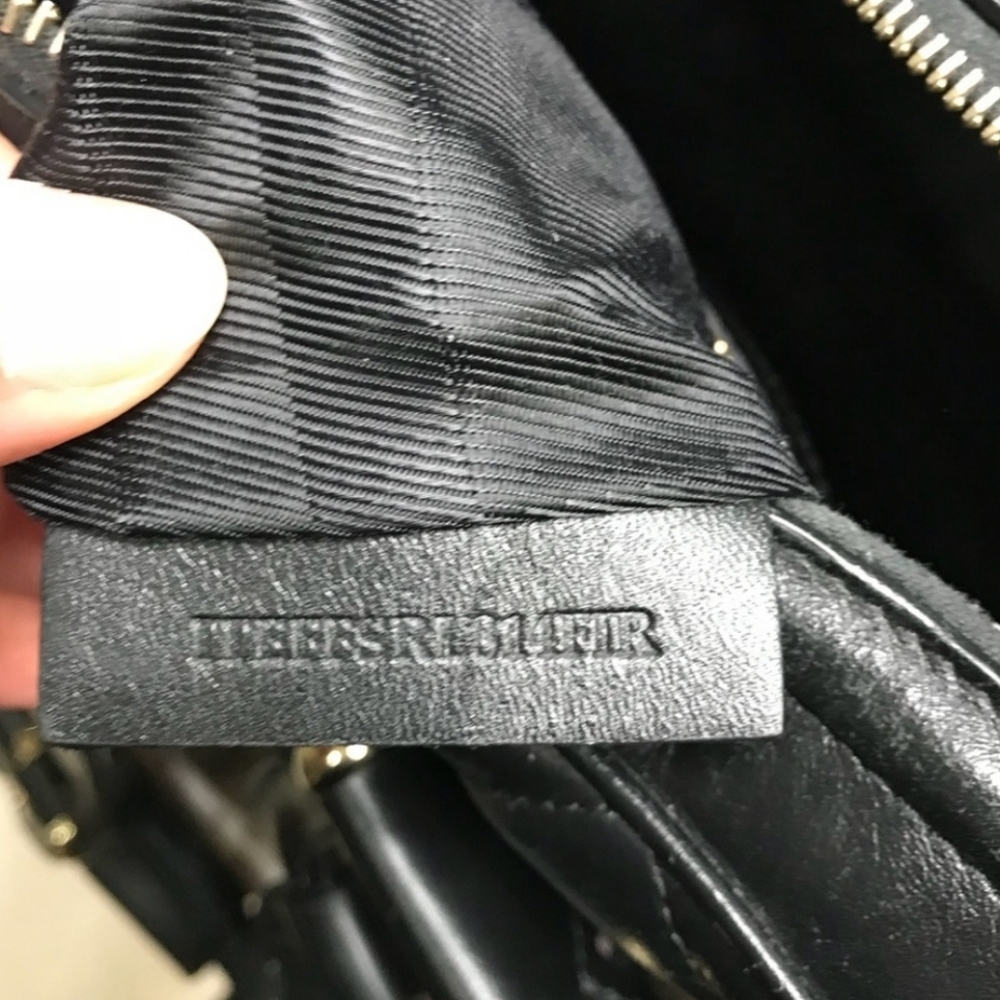 SOLD Burberry Black Leather Handbag - Authentic - Picture 8 of 8
